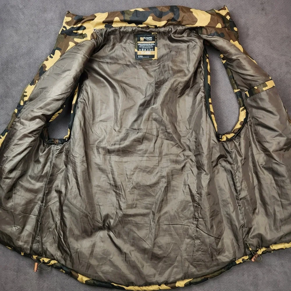 PJ Mark Camouflage Puffer Vest Mens‎ Extra Large XL Sleeveless Jacket Camo - Picture 3 of 8